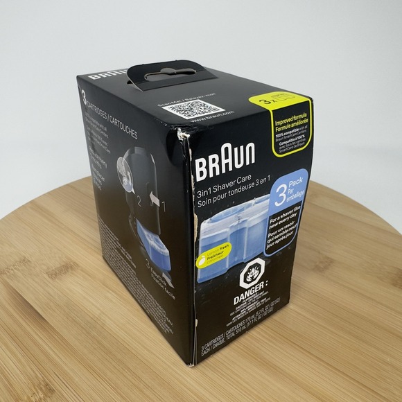 Braun 3in1 Shaver Care Lemon Fresh Cleaning Cartridges 3 Pack Made in‎ Ireland - Picture 7 of 9